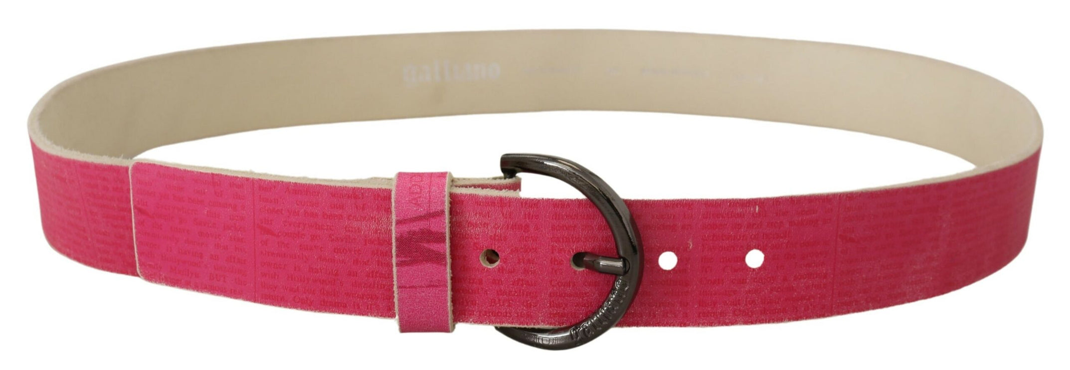 Elegante Roze Leren Fashion Riem