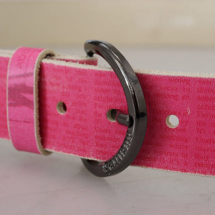 Elegante Roze Leren Fashion Riem