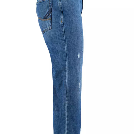 Blue Cotton Men Jeans