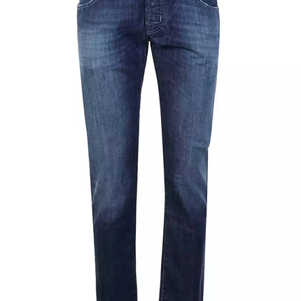 Elegante lichtblauwe stretch jeans