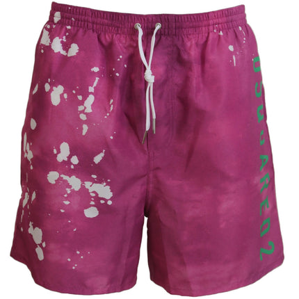 Boxer des shorts de natation à cravate rose