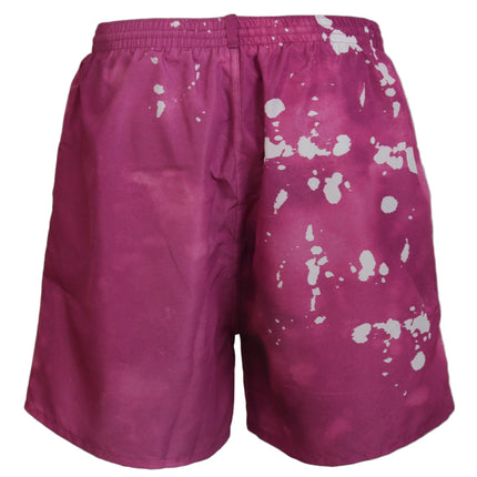 Boxer des shorts de natation à cravate rose