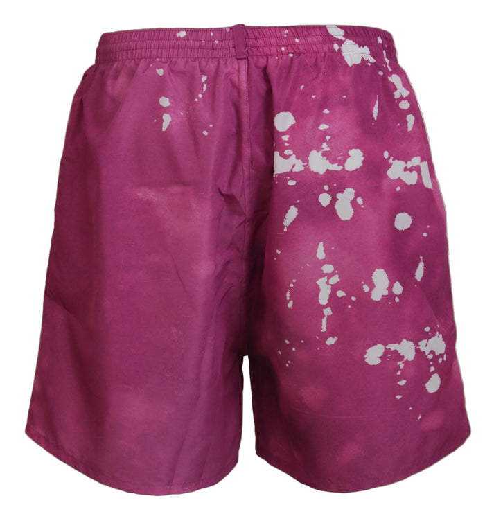 Boxer des shorts de natation à cravate rose