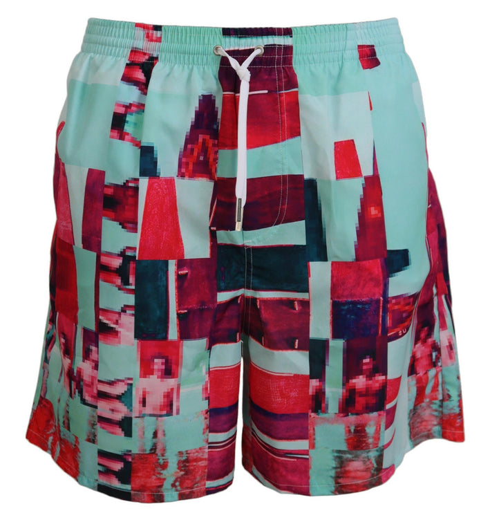 Boxeur de shorts de natation imprimés multicolores