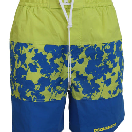 Boxer des shorts de natation vert bleu exquis