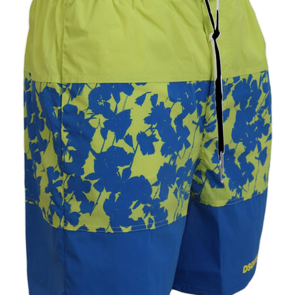 Boxer des shorts de natation vert bleu exquis