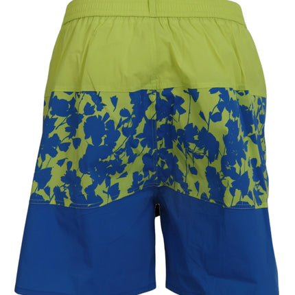 Boxer des shorts de natation vert bleu exquis