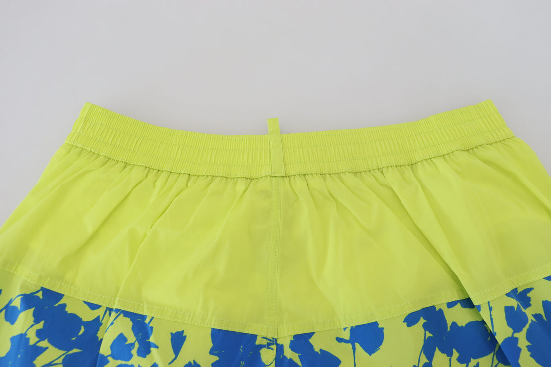 Boxer des shorts de natation vert bleu exquis