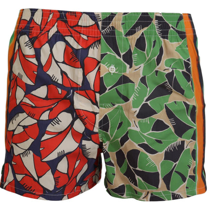 Pantalones cortos de natación de hombres florales multicolor