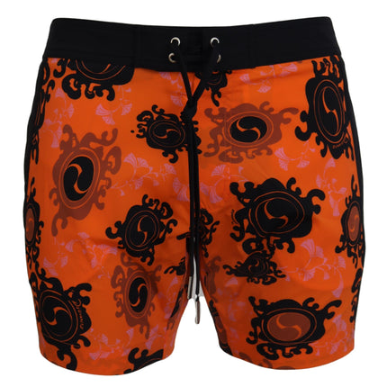 Boxer de shorts de natation orange chic pour hommes