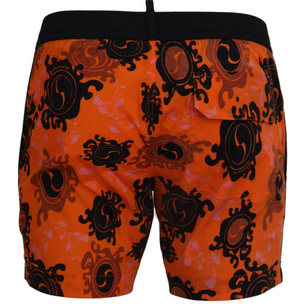 Boxer de shorts de natation orange chic pour hommes