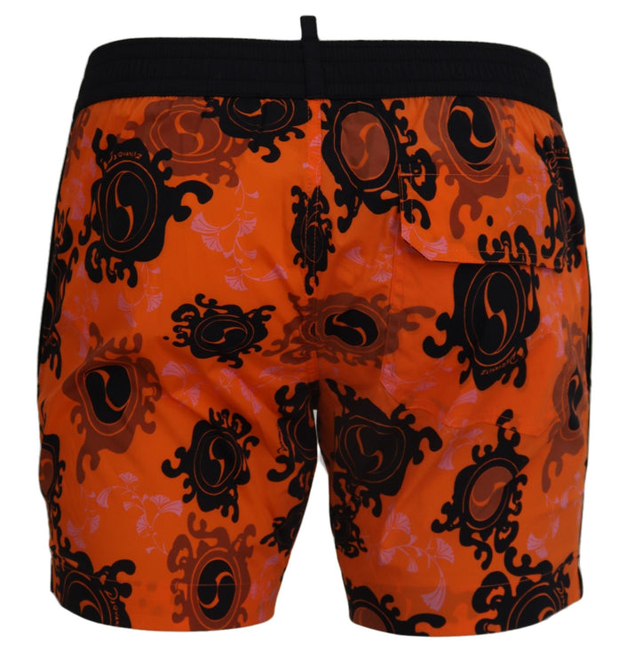 Boxer de shorts de natation orange chic pour hommes