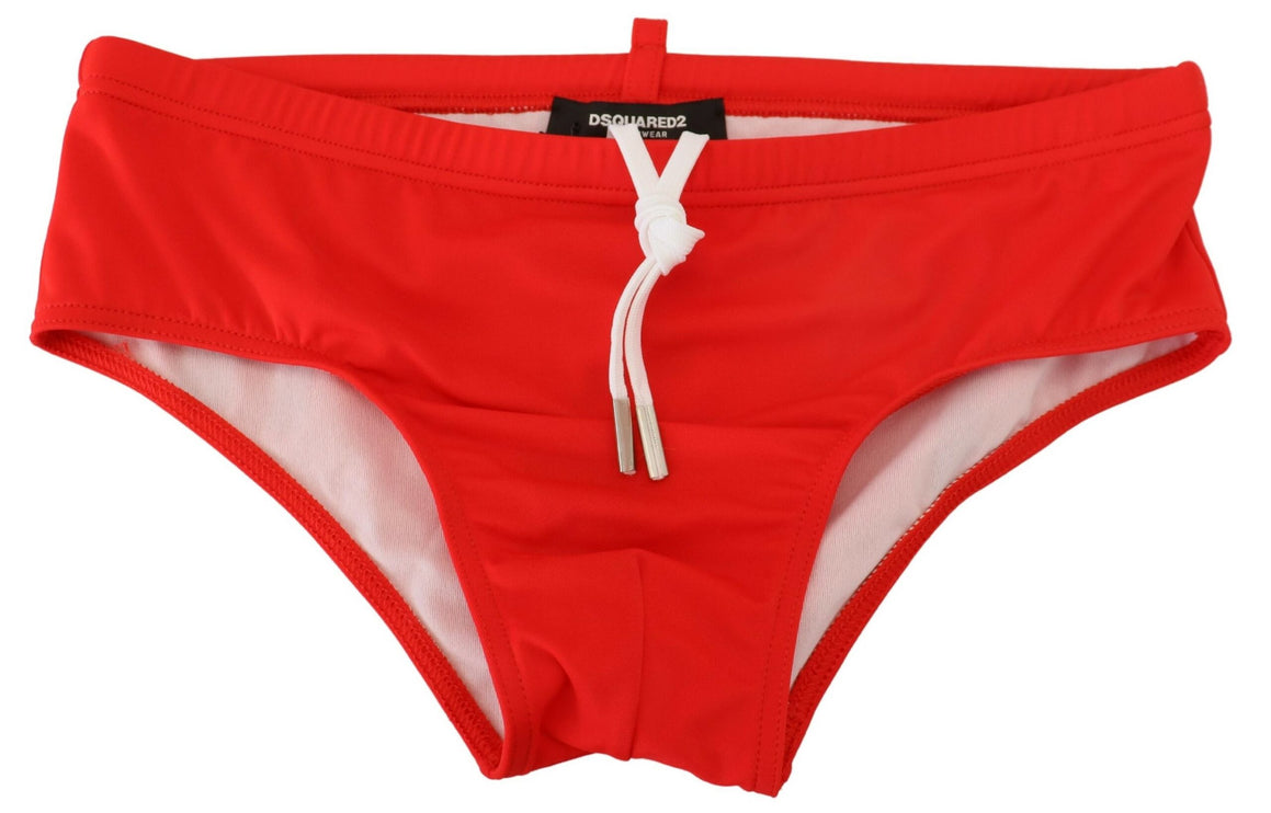 Briefs de natation d'impression d'icône rouge