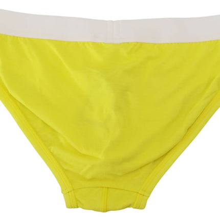 Chich Yellow Yellow Modal Stretch Men's Briefs