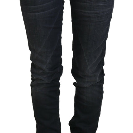 Sleek Black Washed Slim Fit Denim