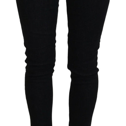 Sleek Cotton Slim Fit Denim In Black