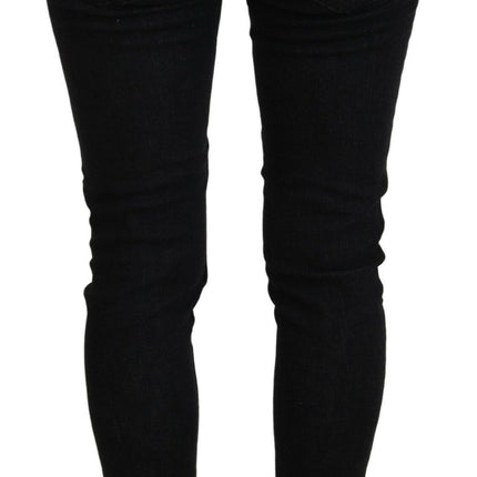 Sleek Cotton Slim Fit Denim In Black