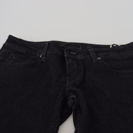 Sleek Cotton Slim Fit Denim In Black