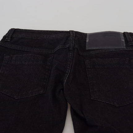 Sleek Cotton Slim Fit Denim In Black