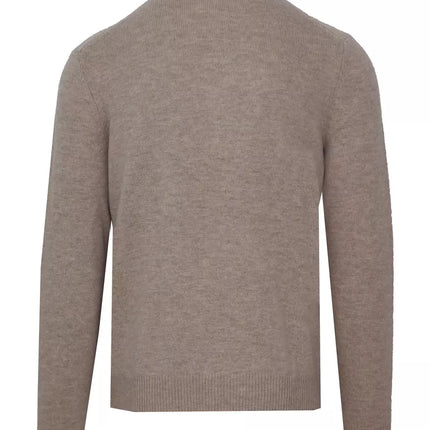 Diamond Stitch Wool Cashmere Turtleneck