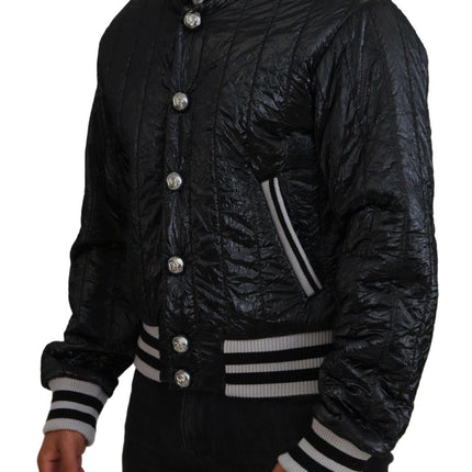 Veste de bombardier noir élégant