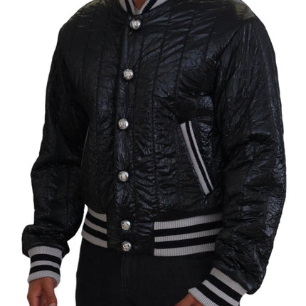 Veste de bombardier noir élégant