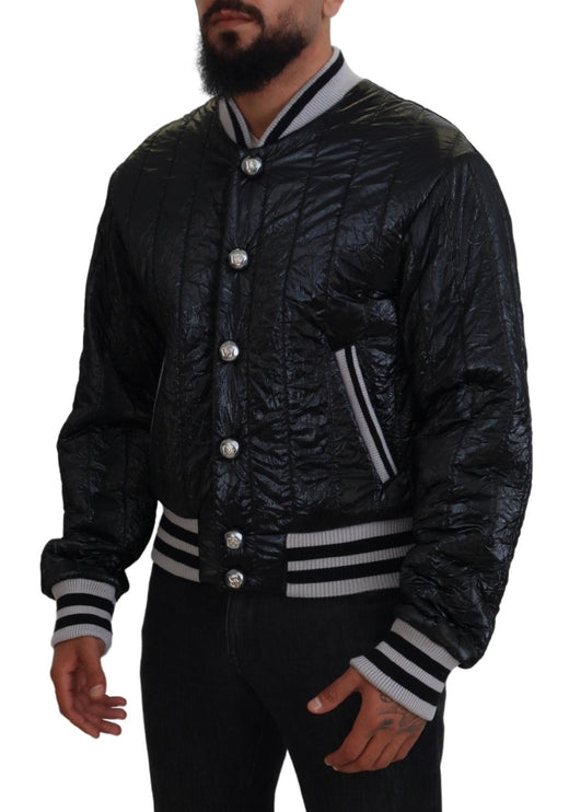 Veste de bombardier noir élégant