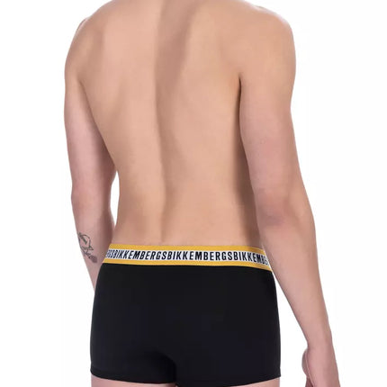 Sleek Bikkembergs Black Cotton Trunk Twin-Pack