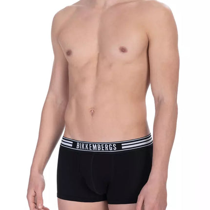 Sleek Black Cotton Trunks Duo