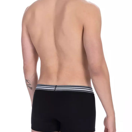 Sleek Black Cotton Trunks Duo