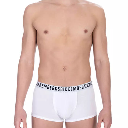 White Cotton Men Underwear Trunk Pack