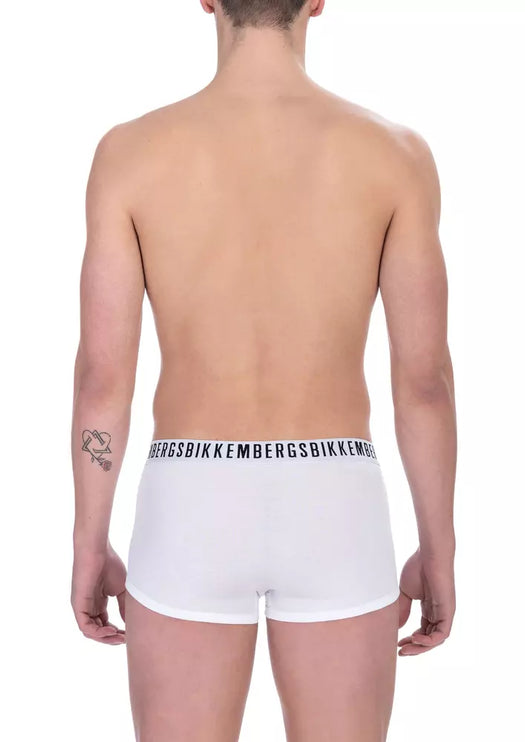 White Cotton Men Underwear Trunk Pack