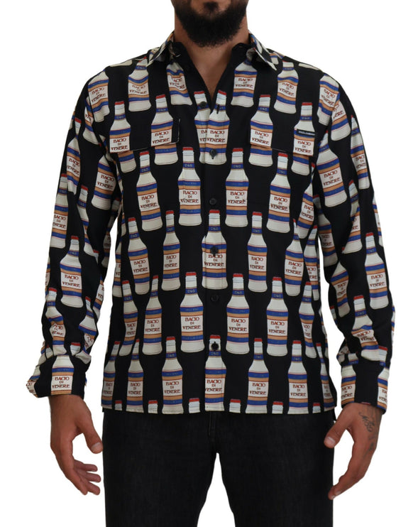 Camisa de manga larga casual de seda elegante de seda