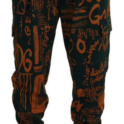 Pantalones de carga de jogger de mezcla de seda multicolor