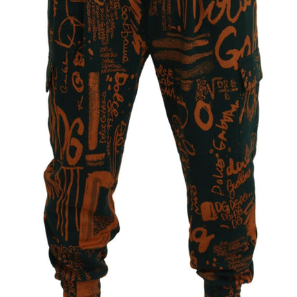 Pantalones de carga de jogger de mezcla de seda multicolor