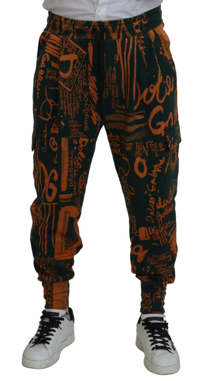 Pantalones de carga de jogger de mezcla de seda multicolor