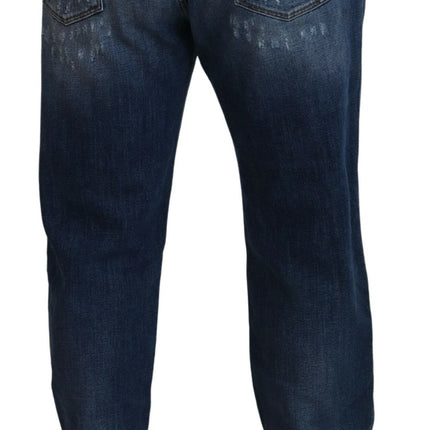 Elegantes jeans azules del flaco