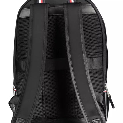 Black Polyethylene Men Backpack