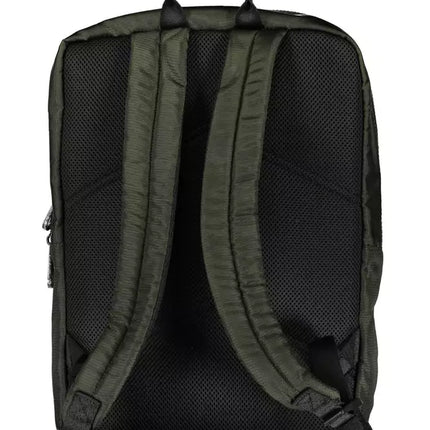 Green Polyester Men Backpack