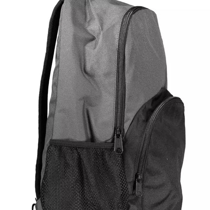 Gray Polyester Men Backpack