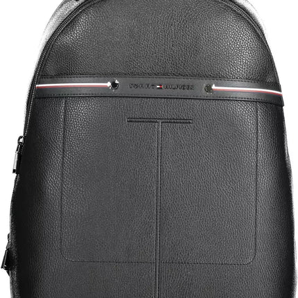 Black Polyethylene Men Backpack