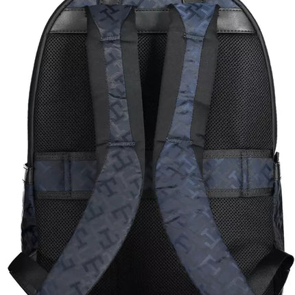 Blue Polyester Men Backpack