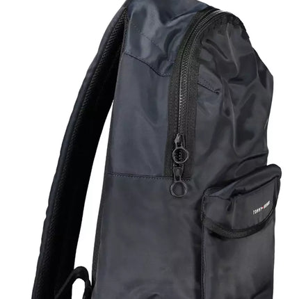 Blue Polyester Men Backpack