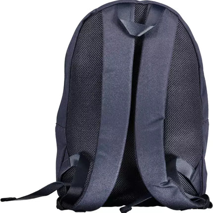 Blue Polyester Men Backpack