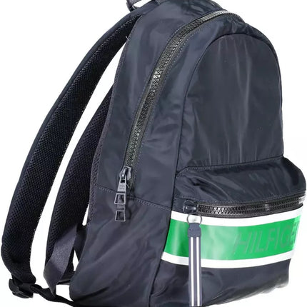 Blue Polyester Men Backpack