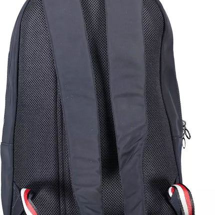 Blue Polyester Men Backpack