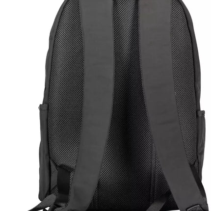 Black Polyester Men Backpack