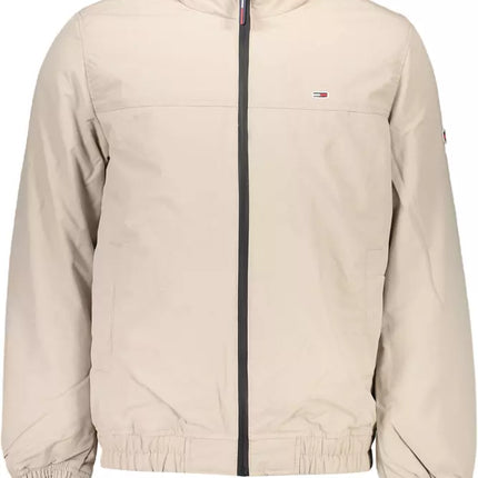 Beige Polyamide Men Jacket