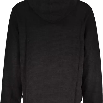 Black Cotton Men Sweater