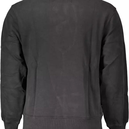 Black Cotton Men Sweater